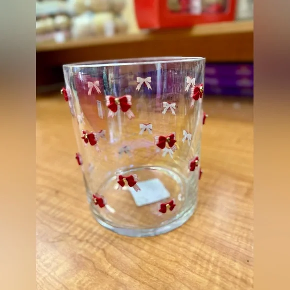 Viral Red Bow Glass Container Jar - Picture 2 of 5